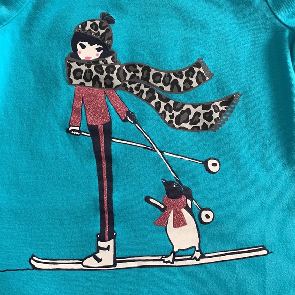 Gymboree Blue Ski Girl Penguin Top 12-18M EUC - Picture 10 of 10